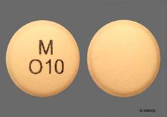 Peach Round M O 10 - Oxybutynin Chloride 10mg Extended-Release Tablet
