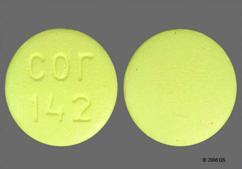 Yellow Round Cor 142 - Glyburide / Metformin Hydrochloride 5mg-500mg Tablet