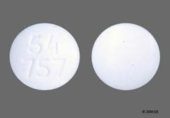 White Round 54 757 - Cilostazol 100mg Tablet