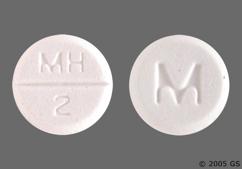 White Round M And Mh 2 - Midodrine Hydrochloride 5mg Tablet