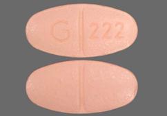 Pink Oval G 222 - Quinapril Hydrochloride / Hydrochlorothiazide 10mg-12.5mg Tablet