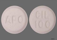 White Round Cil 100 And Apo - Cilostazol 100mg Tablet