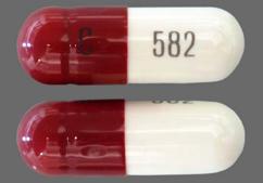 Brown And White Barr 582 And C 582 - Cefadroxil 500mg Capsule