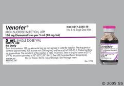 Venofer Coupon - Venofer 5ml of 20mg/ml vial