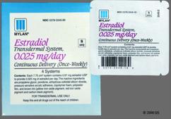 Estradiol Coupon - Estradiol 4 once-weekly patches of 0.025mg / day carton