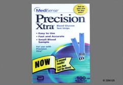 Blood Glucose Test Strips Precision Xtra® 100 Strips per Box 0.6