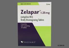 Zelapar Coupon - Zelapar 1.25mg orally disintegrating tab