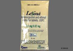 Lessina Coupon - Lessina 28 tablets of 0.1mg/0.02mg package