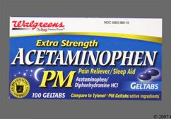 Blue And White Round Bp50 - Walgreens Acetaminophen PM Extra Strength 500mg-25mg Geltab