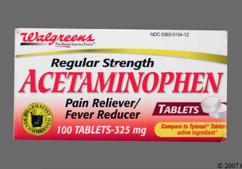 White Round 44 104 - Walgreens Acetaminophen 325mg Tablet