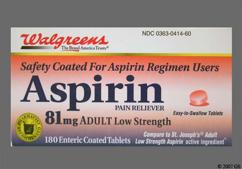 Pink-Orange Round L - Walgreens Aspirin 81mg Enteric Coated Tablet