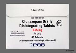 Clonazepam 0.25 1mg