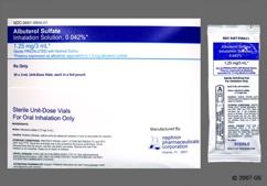 Albuterol Coupon - Albuterol 3ml of 1.25mg/3ml vial