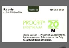 Procrit Coupon - Procrit 1ml of 20000 units/ml vial