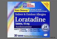 white oblong - GNP Non-Drowsy Loratadine 24 Hour 10mg Tablet