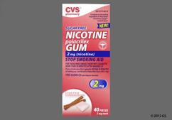 pink square - CVS Nicotine Polacrilex 2mg Chewing Gum (Cinnamon)