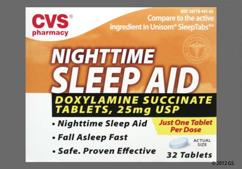 Blue Oblong L441 - CVS Nighttime Sleep Aid 25mg Tablet
