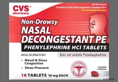Red Round L7 - CVS Nasal Decongestant PE 10mg Tablet