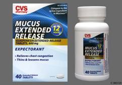 White Round L498 - CVS Mucus Extended-Release 600mg Extended-Release Tablet