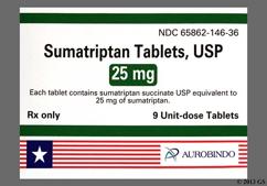 Sumatriptan Coupon - Sumatriptan 9 tablets of 25mg dose pack