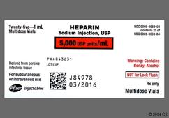 colorless - Heparin Sodium 5,000unit / mL Solution for Injection