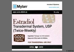 Estradiol Coupon - Estradiol 8 twice-weekly patches of 0.025mg / day carton