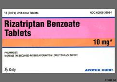 Pink Oblong Apo And Rz 10 - Rizatriptan Benzoate 10mg Tablet