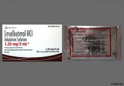 colorless - Levalbuterol Hydrochloride 1.25mg / 3mL Solution for Inhalation
