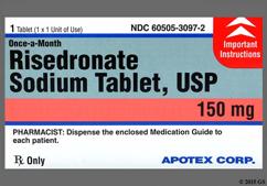Risedronate Coupon - Risedronate 1 tablet of 150mg dose pack