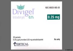 Divigel Coupon - Divigel 30 packets of 0.25mg gel carton
