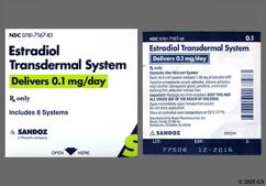 Estradiol Coupon - Estradiol 8 twice-weekly patches of 0.1mg / day carton