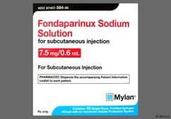 yellow - Fondaparinux Sodium 7.5mg / 0.6ml Solution for Injection