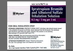colorless - Ipratropium Bromide / Albuterol Sulfate 0.5mg-3mg / 3ml Solution for Inhalation