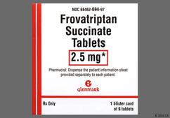 White Round G And 72 - Frovatriptan Succinate 2.5mg Tablet