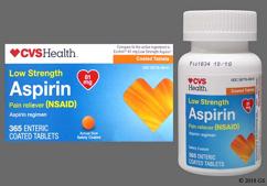 Orange Round L - CVS Aspirin Low Dose 81mg Enteric Coated Tablet