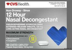 White Oblong L054 - CVS 12 Hour Nasal Decongestant 120mg Extended-Release Caplet