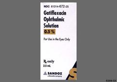 Gatifloxacin Coupon - Gatifloxacin 2.5ml of 0.5% eye dropper