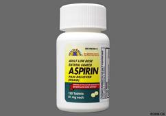 Yellow Round T81 - Adult Aspirin Low Dose 81mg Enteric Coated Tablet