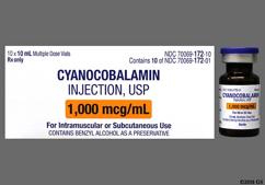 red - Cyanocobalamin 1000mcg / mL Solution for Injection
