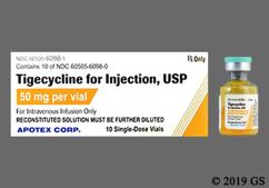 Tigecycline Coupon - Tigecycline 50mg of 10 vials box