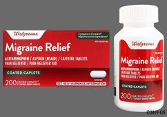 Walgreens Migraine Relief, Acetaminophen, Aspirin (NSAID) and Caffeine  Tablets