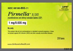 Green Round L27 And Lu - Pirmella 1 / 35 28-Day 1mg-0.035mg Tablet