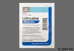 White Rectangular Lidocaine Patch 5% - Lidocaine 5% Transdermal Patch