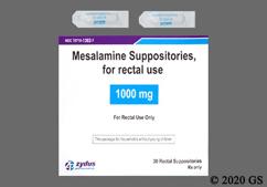 tan bullet - Mesalamine 1000mg Rectal Suppository