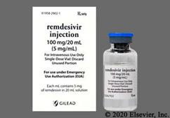 yellow - Veklury 100mg / 20mL Solution for Injection