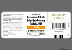 Yellow Oblong Kc 10 - Potassium Citrate 10mEq Extended-Release Tablet