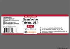 White Round U And 45 - Guanfacine Hydrochloride 1mg Tablet