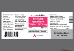 White Modified Rectangle Logo91 - Buspirone Hydrochloride 10mg Tablet