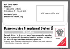 Buprenorphine Coupon - Buprenorphine 4 patches of 10mcg carton