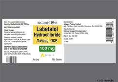 White Round 21 And R - Labetalol Hydrochloride 100mg Tablet
